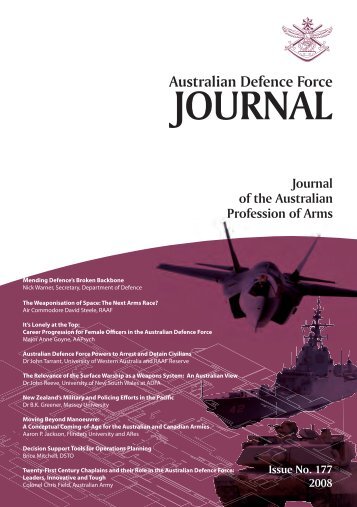 ISSUE 177 : Nov/Dec - 2008 - Australian Defence Force Journal