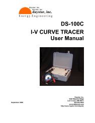 DS-100C I-V CURVE TRACER User Manual - Zianet