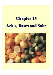 Chapter 15 Acids, Bases and Salts