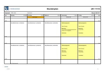 Stundenplan Ã¼K1 11/14 - v-ost