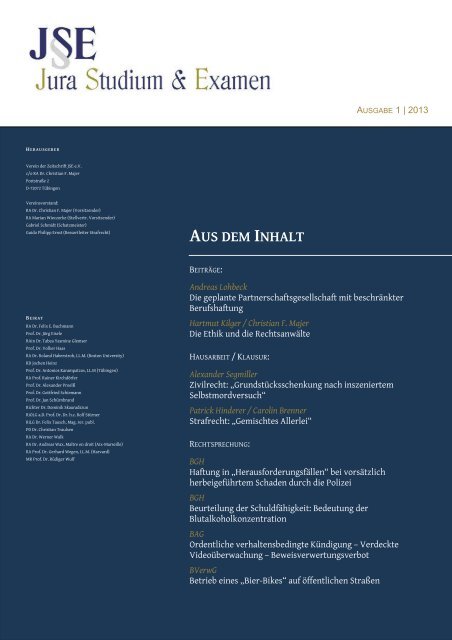 Download - Zeitschrift Jura Studium & Examen