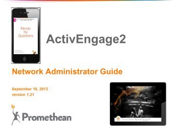 ActivEngage2 Server - Promethean Planet