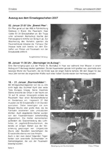 Jahresbericht 2007 - Freiwillige Feuerwehr Haar