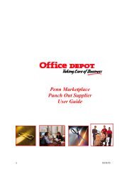 Office Depot Punchout Supplier User Guide - Penn Purchasing ...