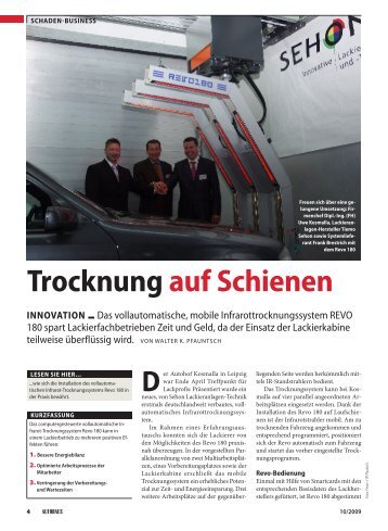 Trocknung auf Schienen InnovaTIon - autohof kosmalla