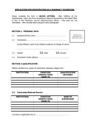 application for registration as a pharmacy technician