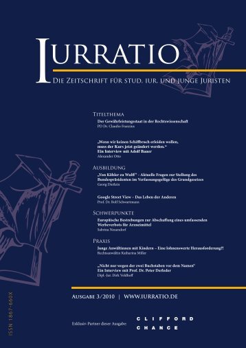 Die Zeitschrift fÃ¼r stud. iur. und junge Juristen - Iurratio