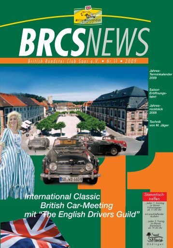 BRCS News Titel Heft Nr.11 - BRCS - British Roadster Club Saar eV