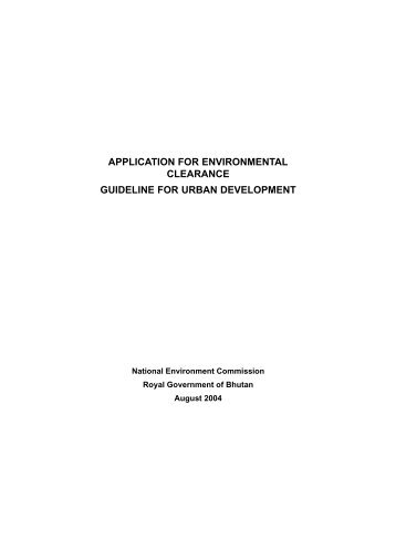 Application of Clearance: Guidelines for Urban Development