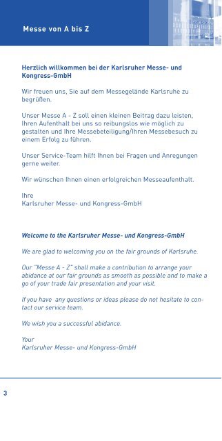 www.karlsruhe-messe.de Messe Karlsruhe von A bis Z Anfahrt ...