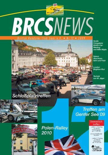 BRCS News Titel Heft Nr.12 - BRCS - British Roadster Club Saar eV