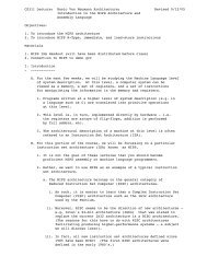CS311 Lecture: Basic Von Neumann Architecture; Revised 9/12/05 ...