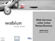 Web Services unter Lotus Notes/Domino - EntwicklerCamp