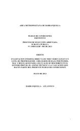 area metropolitana de barranquilla pliego de condiciones definitivo ...