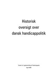 Historisk oversigt over dansk handicappolitik - Center for ...