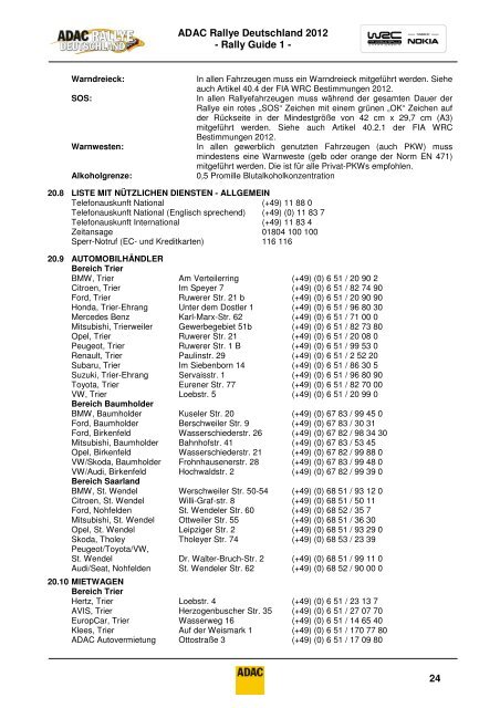 Rally Guide 1 - ADAC Rallye Deutschland