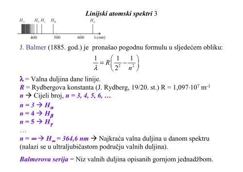 Uvod u atomsku fiziku J.J. Thomson –Atom je pozitivno nabijena ...