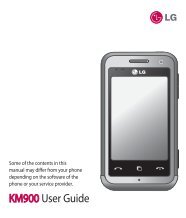 KM900 User Guide - Cell Phones Etc.