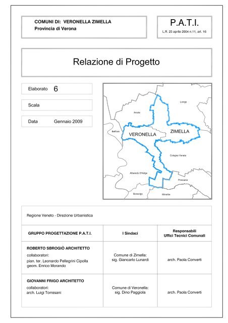 3. Principali contenuti progettuali - Provincia di Verona