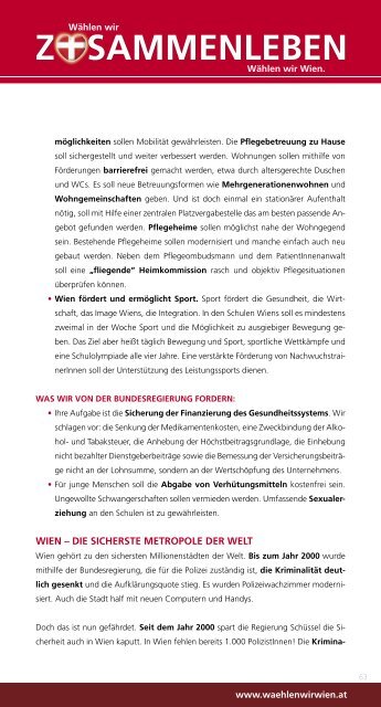 Programm der Wiener Sozialdemokratie fÃ¼r die ... - s3plus.info