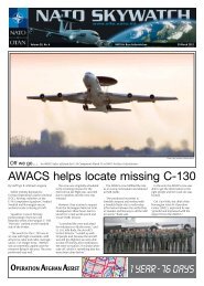 AWACS helps locate missing C-130 - nato awacs