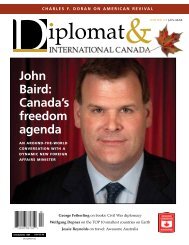 John Baird: Canada's freedom agenda - Diplomat Magazine