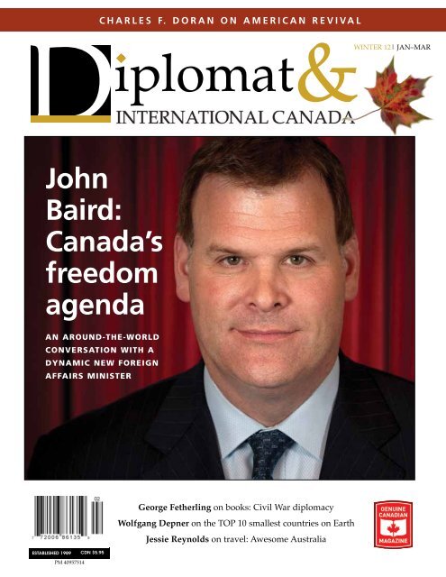 John Baird Canada S Freedom Agenda Diplomat Magazine
