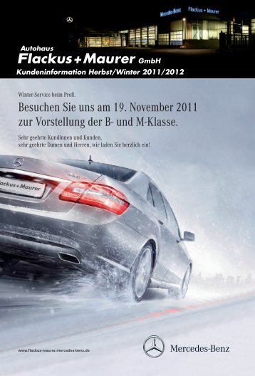 Kundeninformation Herbst/Winter 2011/2012 - Autohaus Flackus + ...