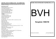 Rangliste 1998 - Bowlingverband Hamburg e. V.