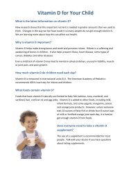 Vitamin D for Your Child - Health Education Resource Exchange