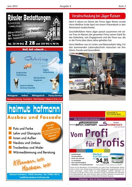 Ausgabe 6/2012 - Gewerbeverein Ilshofen eV / Startseite