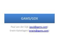 GAMS/GDX - Amsterdam Optimization Modeling Group