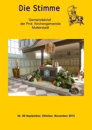 Die Stimme - Protestantische Kirchengemeinde Mutterstadt