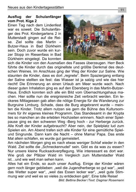 Die Stimme - Protestantische Kirchengemeinde Mutterstadt