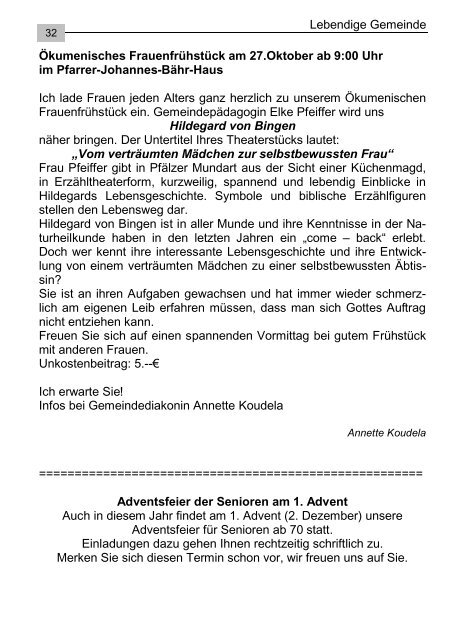 Die Stimme - Protestantische Kirchengemeinde Mutterstadt