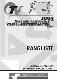 RANGLISTE 2005 - TV Uster