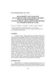 Development and validation of stability-indicating RP-HPLC method ...