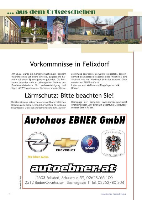 NeuriSShof Gemeinde-Nachrichten - Blumau NeuriÃŸhof