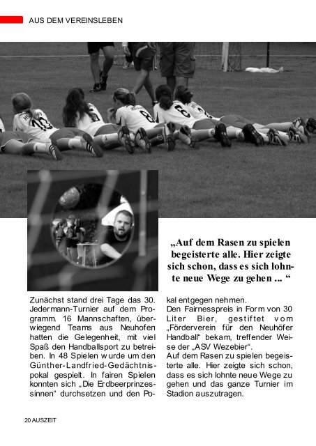 Ausgabe 2011 - Handball TuS Neuhofen