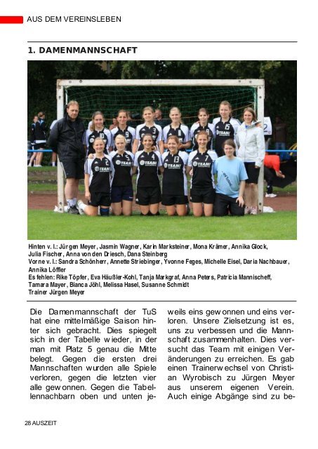 Ausgabe 2011 - Handball TuS Neuhofen