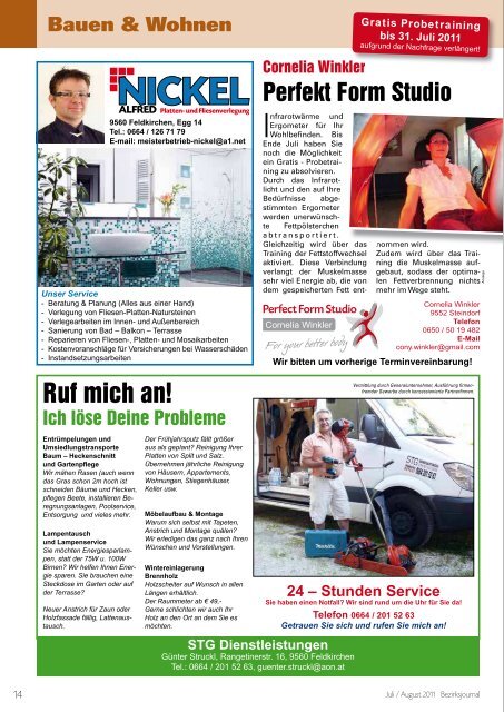 freitag, 29. juli 2011 - Bezirksjournal