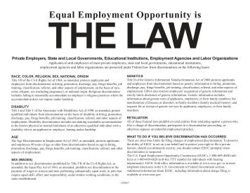 Equal Employment Opportunity is THE LAW