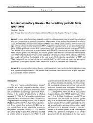 Autoinflammatory diseases: the hereditary periodic fever syndromes