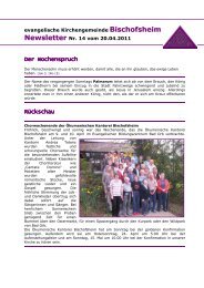 Newsletter Nr. 14 vom 20.04.2011 - Maintal-kirche.de