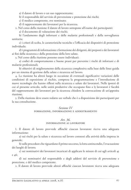 LA Salute E LA Sicurezza sUL Lavoro - Prospettive livornesi