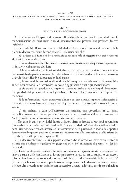 LA Salute E LA Sicurezza sUL Lavoro - Prospettive livornesi