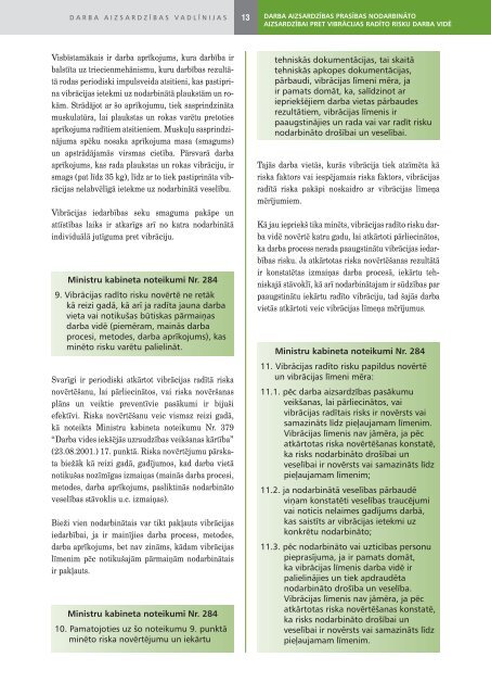 darba aizsardzÄ«bas prasÄ«bas nodarbinÄto aizsardzÄ«bai pret vibrÄcijas ...