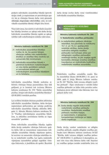 darba aizsardzÄ«bas prasÄ«bas nodarbinÄto aizsardzÄ«bai pret vibrÄcijas ...