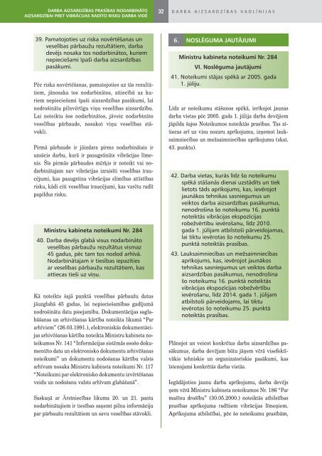 darba aizsardzÄ«bas prasÄ«bas nodarbinÄto aizsardzÄ«bai pret vibrÄcijas ...