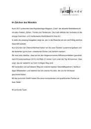 Im Zeichen des Wandels Allfinanzvertriebe 2011 - Profundo GmbH